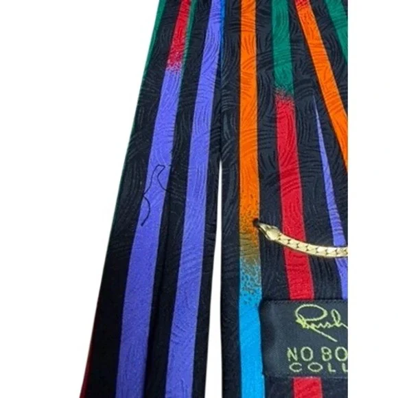 Rush Limbaugh NO BOUNDARIES COLLECTION Men Silk Necktie Bold Stripes Office